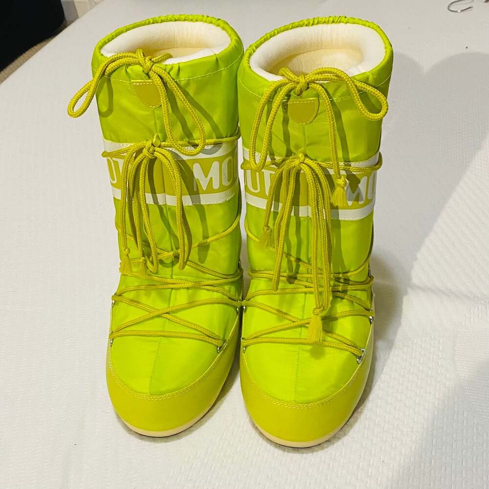 Moon Boot Icon Nylon Lime Cyber Green Snow Boots
